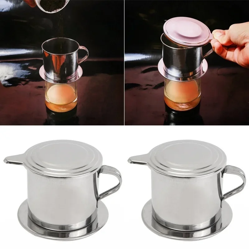 Home Cooking Appliances - สแตนเลสสตีลกาแฟกรอง Infuse ถ้วยกาแฟเวียดนาม Dripper Maker หม้อกาแฟแบบพกพาหยดกรองเครื่องมือห้องครัวหน้าแรก