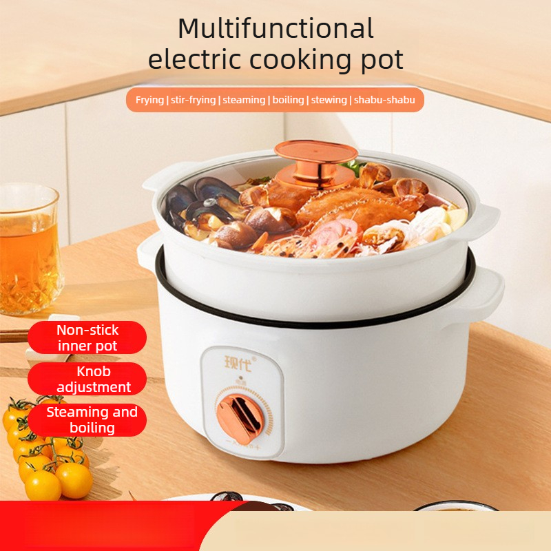Home Cooking Appliances - หม้อไฟฟ้าอเนกประสงค์ขนาดเล็กแบบพกพาสำหรับนักศึกษาในหอพัก ใช้ทำอาหาร เช่น บะหมี่ ซุป ผัดอาหาร