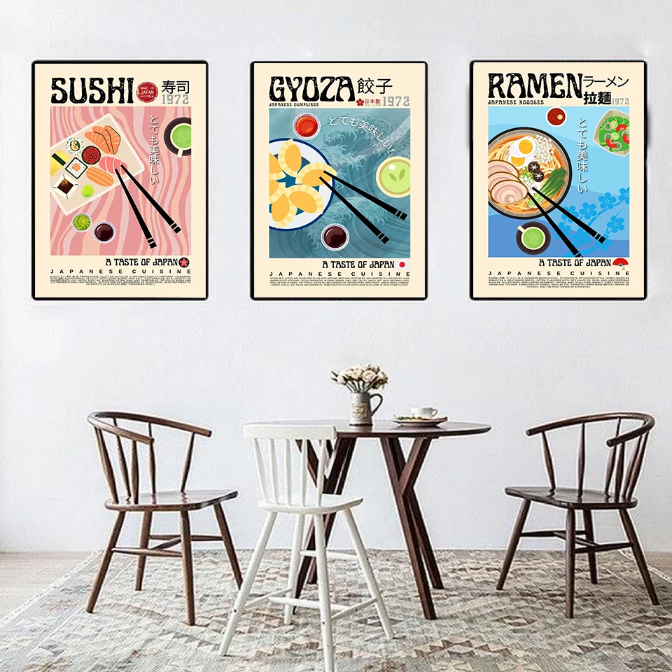 Home Cooking Japanese Food - ภาพพิมพ์ศิลปะครัวสไตล์เอเชีย ญี่ปุ่น เกาหลี วินเทจ โมเดิร์น บนผ้าใบ