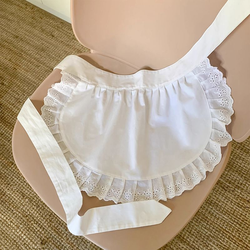 ผ้ากันเปื้อนลูกไม้สีดำขาวสไตล์ - Home Cooking Work บทวิจารณ์และราคา