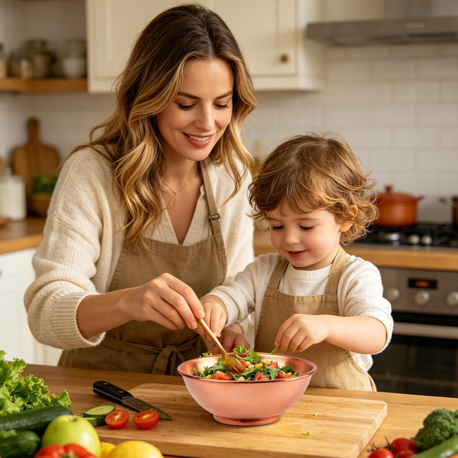 ชามทองแดงขนาดใหญ่สำหรับผสมสลัด - Home Cooking Food บทวิจารณ์และราคา