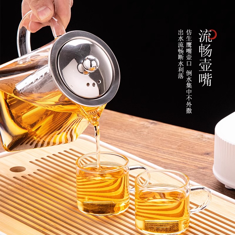 ชุดกาน้ำชาแก้วพร้อมที่กรองชา ก - Home Cooking Appliances บทวิจารณ์และราคา