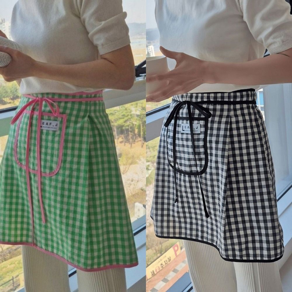 ผ้ากันเปื้อนครึ่งตัวผ้าฝ้ายใหม - Home Cooking Work บทวิจารณ์และราคา