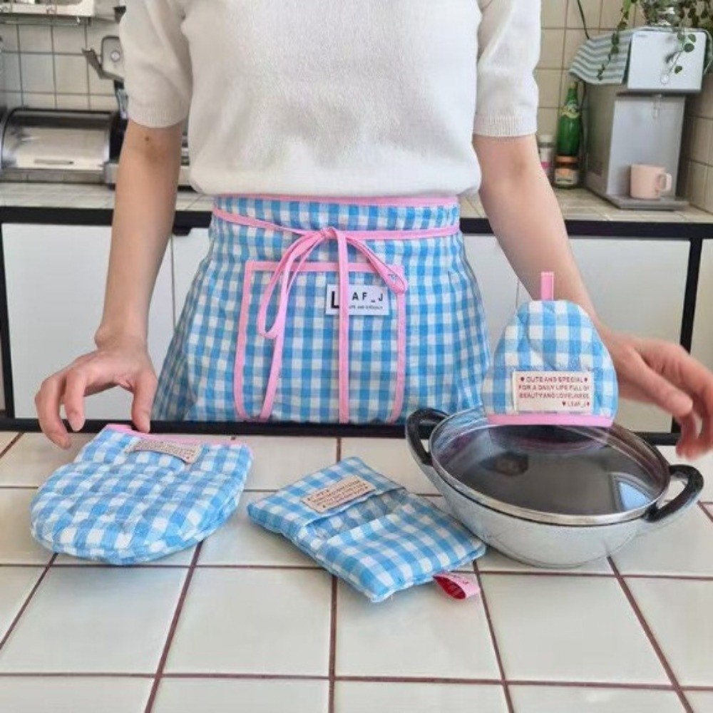ผ้ากันเปื้อนครึ่งตัวผ้าฝ้ายใหม - Home Cooking Work บทวิจารณ์และราคา