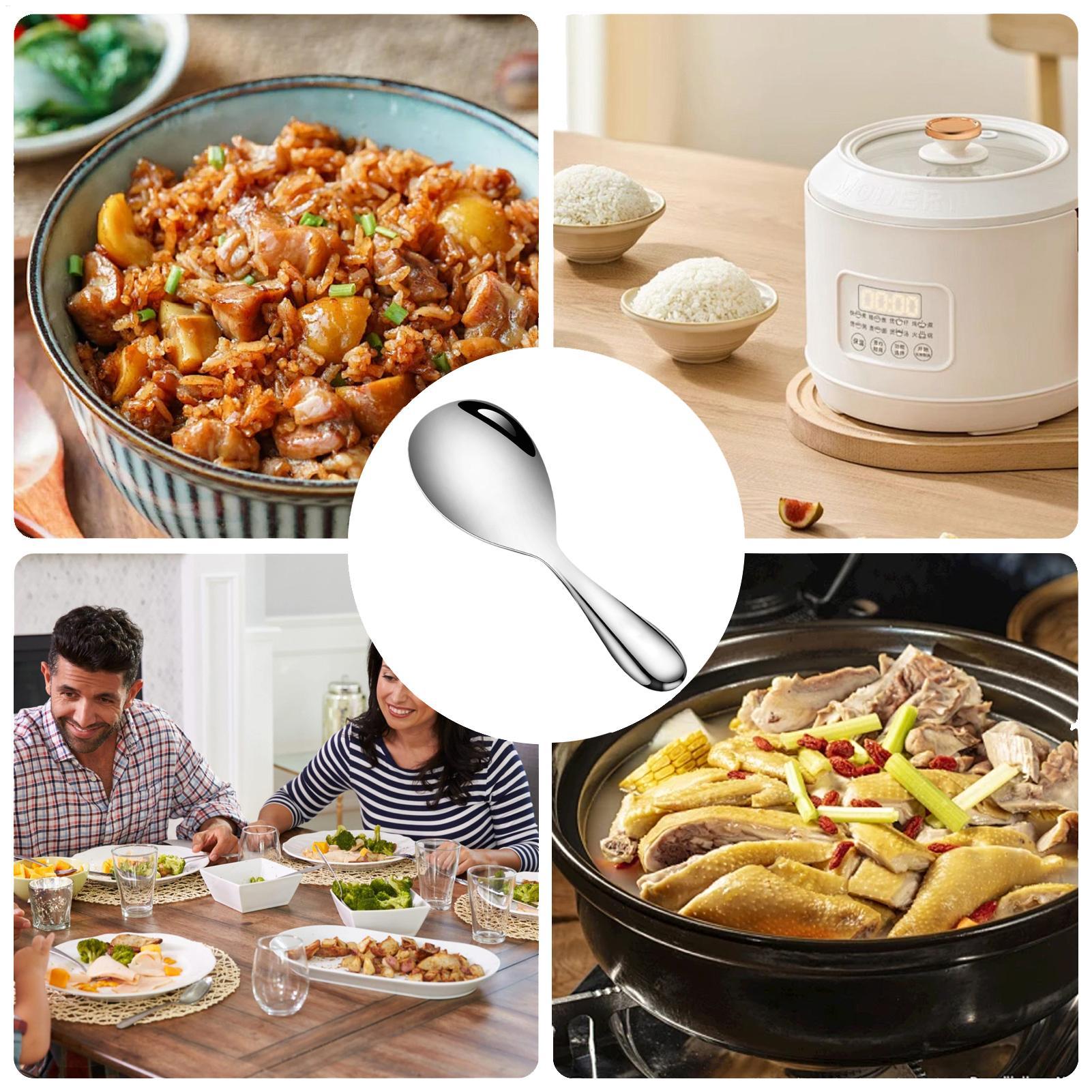 ทัพพีตักข้าวสแตนเลส 20.5x7 ซม. - Home Cooking Services บทวิจารณ์และราคา