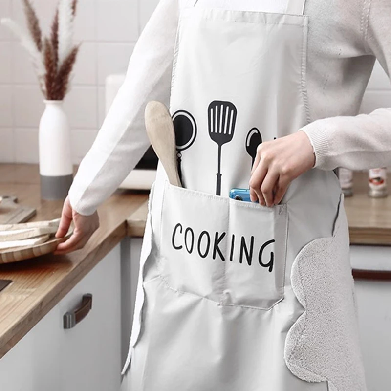 ผ้ากันเปื้อนกันน้ำ กันน้ำมัน เ - Home Cooking Work บทวิจารณ์และราคา